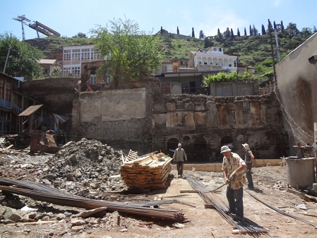 Baustelle in Tbilissi